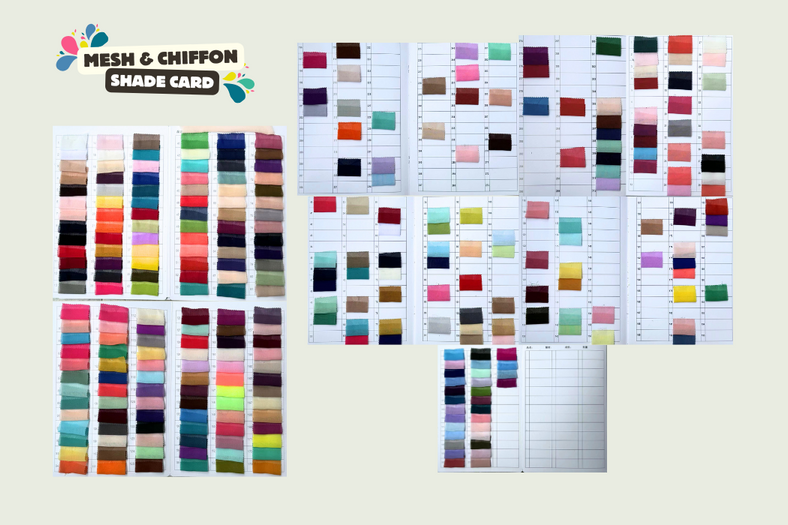 Chiffon Fabric Shade Card